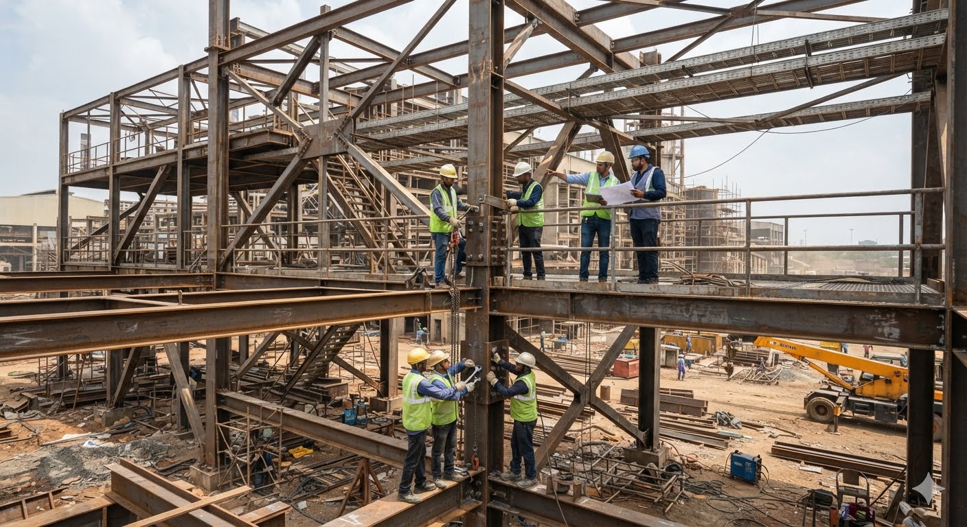 Heavy structural steel project