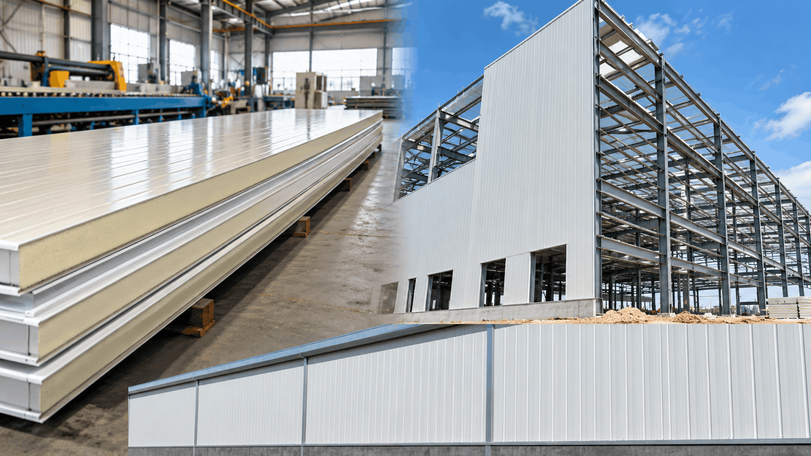 Wall and roof PUF panel installation