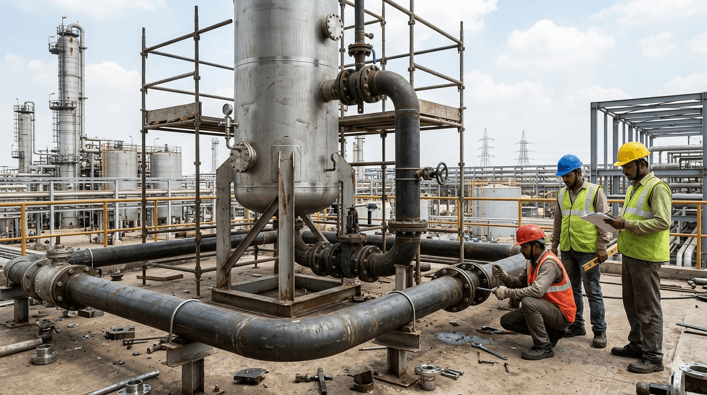 Industrial piping and equipment erection